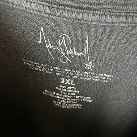 Michael Jackson T Shirt Adult Black 3XL XXXL King of Pop Singer Graphic Tee Logo - Picture 10 of 10
